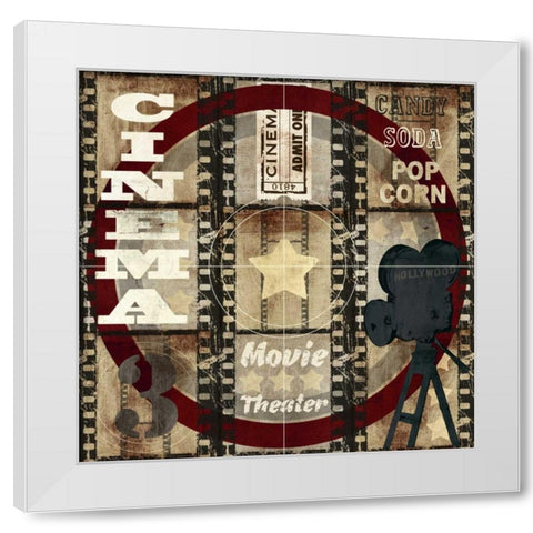 Cimemtatic Theme White Modern Wood Framed Art Print by Taylor, Evangeline