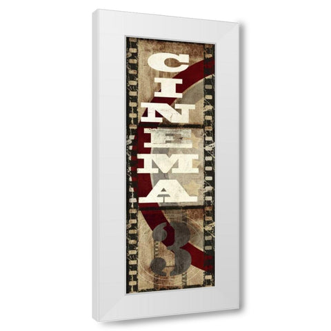 Cinema 3 White Modern Wood Framed Art Print by Taylor, Evangeline