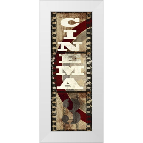Cinema 3 White Modern Wood Framed Art Print by Taylor, Evangeline