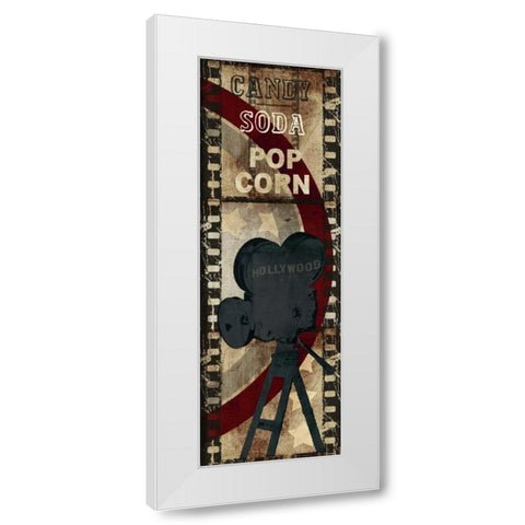 Candy Soda Popcorn White Modern Wood Framed Art Print by Taylor, Evangeline