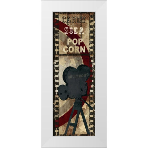Candy Soda Popcorn White Modern Wood Framed Art Print by Taylor, Evangeline