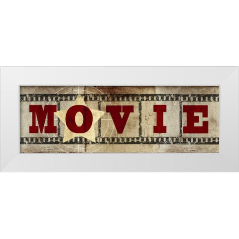 Movie Star White Modern Wood Framed Art Print by Taylor, Evangeline