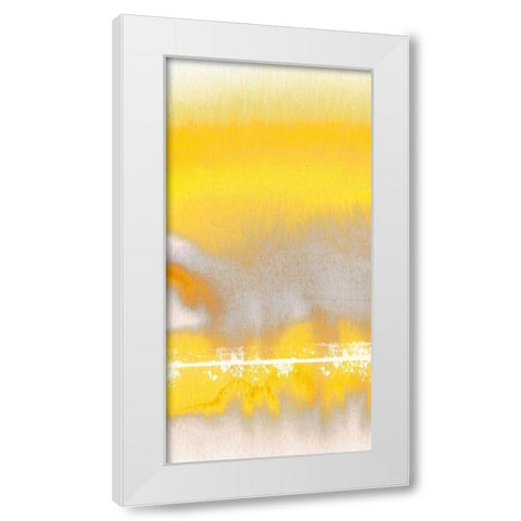 Tranquil Yellow 1 White Modern Wood Framed Art Print by Taylor, Evangeline