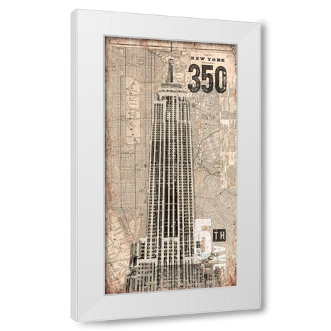 350 Fifth Avenue White Modern Wood Framed Art Print by Taylor, Evangeline