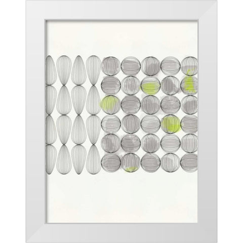 Line and Paint White Modern Wood Framed Art Print by Taylor, Evangeline