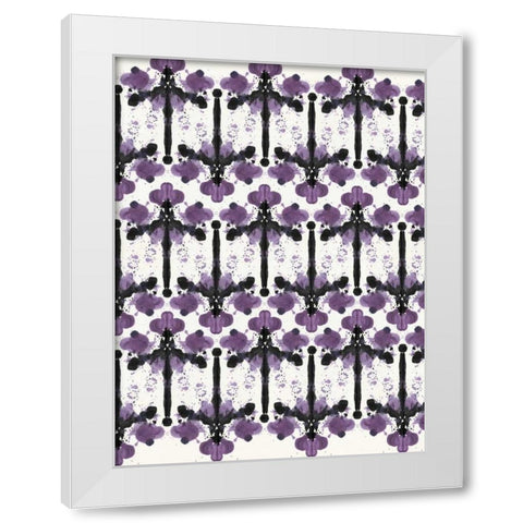 Ink Blot Design White Modern Wood Framed Art Print by Taylor, Evangeline