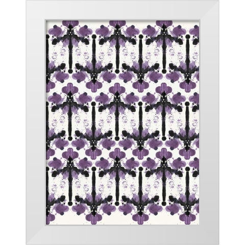 Ink Blot Design White Modern Wood Framed Art Print by Taylor, Evangeline