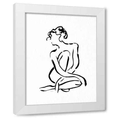 Gestural Figure Study Front White Modern Wood Framed Art Print by Taylor, Evangeline