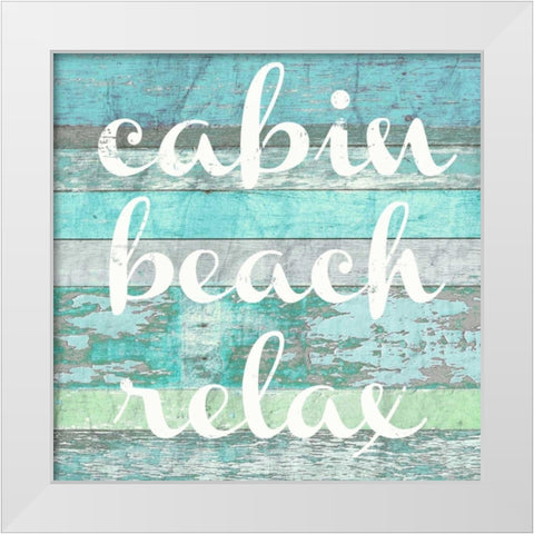 lake words 2 White Modern Wood Framed Art Print by Taylor, Evangeline