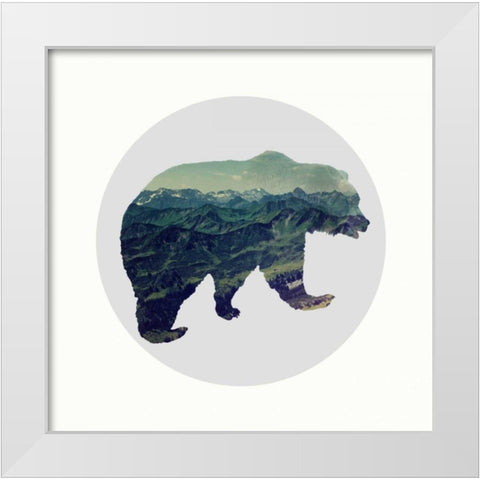 Spirit Bear White Modern Wood Framed Art Print by Taylor, Evangeline