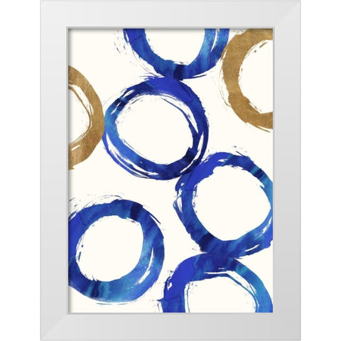 Unity Indigo White Modern Wood Framed Art Print by Taylor, Evangeline