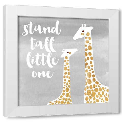 Stand Tall White Modern Wood Framed Art Print by Taylor, Evangeline