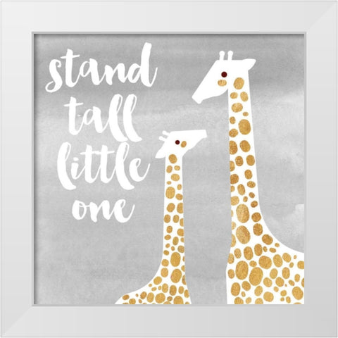 Stand Tall White Modern Wood Framed Art Print by Taylor, Evangeline