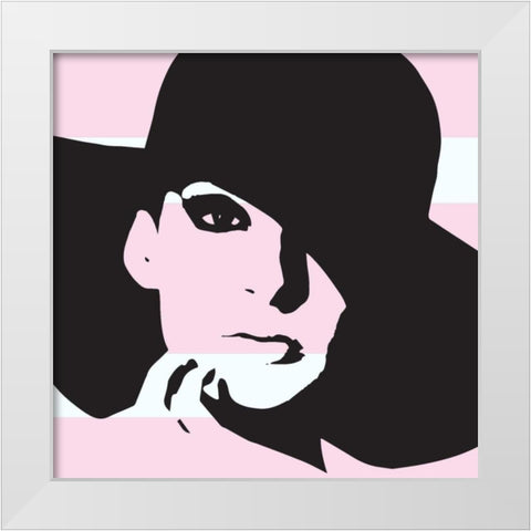 Fashion Shoot White Modern Wood Framed Art Print by Taylor, Evangeline