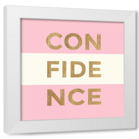 Confidence Glam White Modern Wood Framed Art Print by Taylor, Evangeline