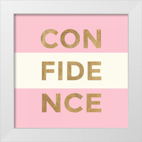 Confidence Glam White Modern Wood Framed Art Print by Taylor, Evangeline