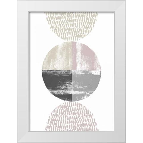 Equal Parts White Modern Wood Framed Art Print by Taylor, Evangeline
