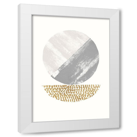 Balanced White Modern Wood Framed Art Print by Taylor, Evangeline