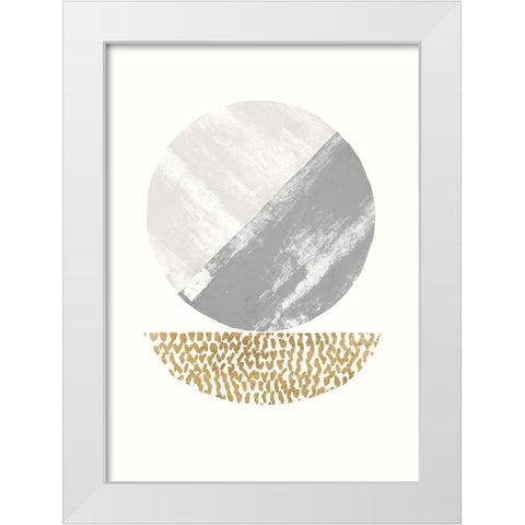 Balanced White Modern Wood Framed Art Print by Taylor, Evangeline