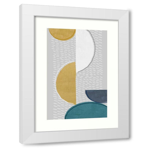 Modern Ellipse 1 White Modern Wood Framed Art Print by Taylor, Evangeline
