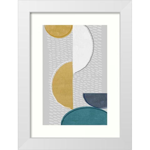 Modern Ellipse 1 White Modern Wood Framed Art Print by Taylor, Evangeline