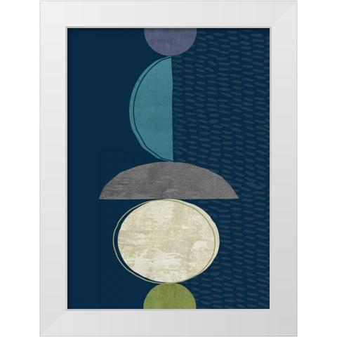 Modern Ellipse 2 White Modern Wood Framed Art Print by Taylor, Evangeline