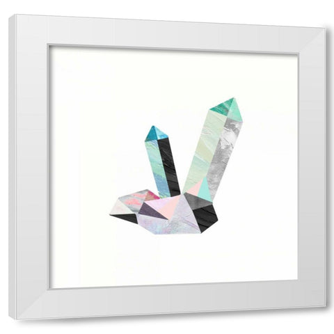 Crystalize 2 White Modern Wood Framed Art Print by Taylor, Evangeline
