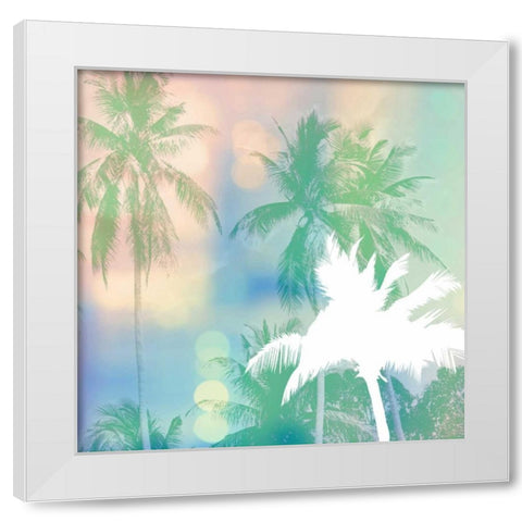 Soft Palm Trees White Modern Wood Framed Art Print by Taylor, Evangeline