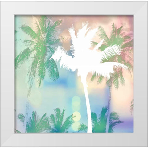 Dreamy Palm Trees White Modern Wood Framed Art Print by Taylor, Evangeline