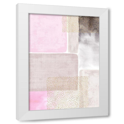 Shape and Texture Blush White Modern Wood Framed Art Print by Taylor, Evangeline