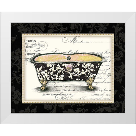 Boudoir Bath 1 White Modern Wood Framed Art Print by Valentina