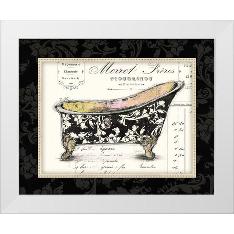Boudoir Bath 2 White Modern Wood Framed Art Print by Valentina