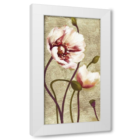 Dancing Poppies 1 White Modern Wood Framed Art Print by Art Atelier Alliance