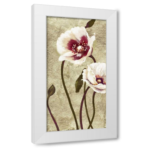 Dancing Poppies 2 White Modern Wood Framed Art Print by Art Atelier Alliance