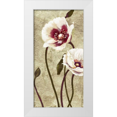 Dancing Poppies 2 White Modern Wood Framed Art Print by Art Atelier Alliance
