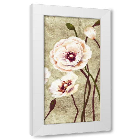 Dancing Poppies 3 White Modern Wood Framed Art Print by Art Atelier Alliance