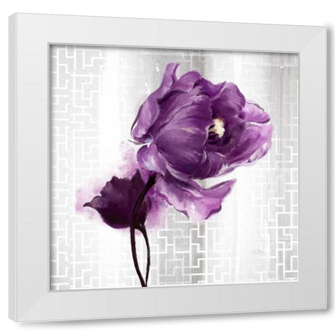 Exquisite Spring Tulip White Modern Wood Framed Art Print by Art Atelier Alliance