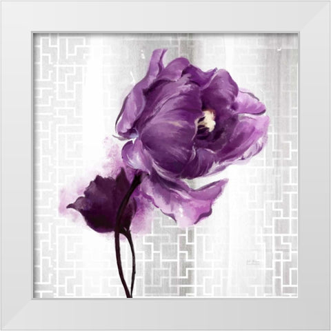 Exquisite Spring Tulip White Modern Wood Framed Art Print by Art Atelier Alliance