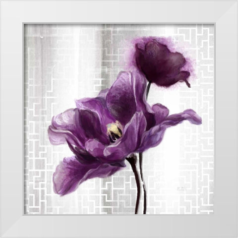 Ethereal Spring Tulip White Modern Wood Framed Art Print by Art Atelier Alliance