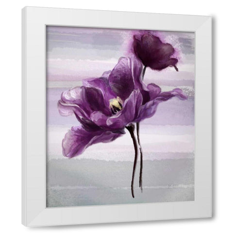 Ethereal Tulip White Modern Wood Framed Art Print by Art Atelier Alliance