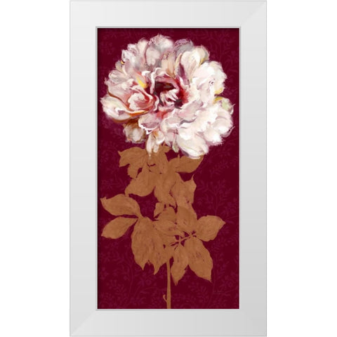 Blushing Peony Spice 2 White Modern Wood Framed Art Print by Art Atelier Alliance