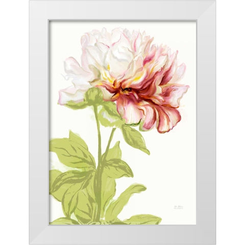 Blushing Peony 1 White Modern Wood Framed Art Print by Art Atelier Alliance
