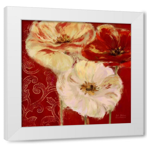 Eastern Poppies 2 White Modern Wood Framed Art Print by Art Atelier Alliance