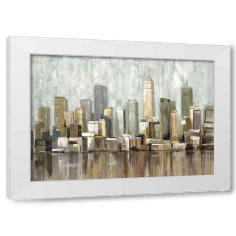 City Scape 1 White Modern Wood Framed Art Print by Art Atelier Alliance