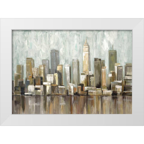 City Scape 1 White Modern Wood Framed Art Print by Art Atelier Alliance