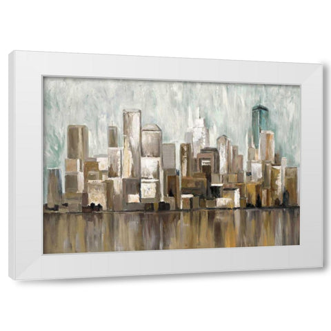 City Scape 2 White Modern Wood Framed Art Print by Art Atelier Alliance