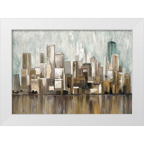 City Scape 2 White Modern Wood Framed Art Print by Art Atelier Alliance