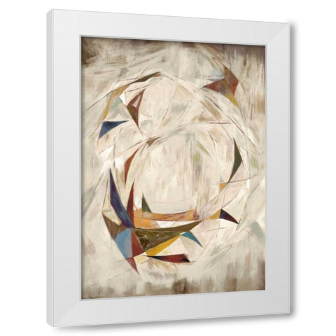 Triangle Circle on Cream White Modern Wood Framed Art Print by Art Atelier Alliance
