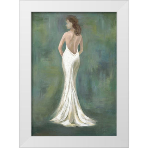 White Gown White Modern Wood Framed Art Print by Art Atelier Alliance