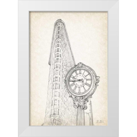 New York Sketch Book White Modern Wood Framed Art Print by Art Atelier Alliance